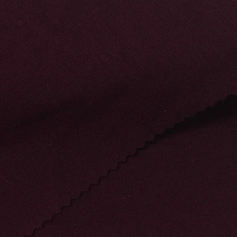Deep Burgundy Ponte Knit, Viscose-Nylon