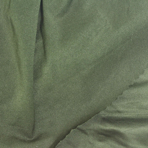 Olive Textured Milk Silk Knit, Polyester