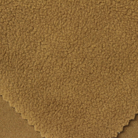 Camel Ribbed Fleece, Polyester