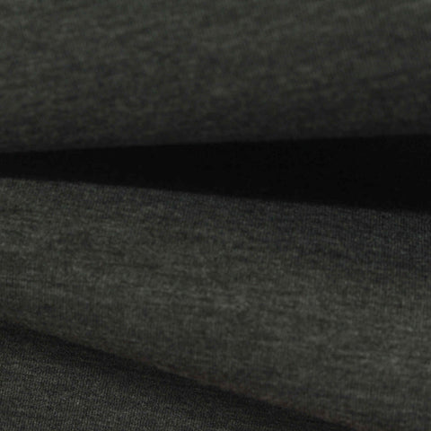 Dark Grey Heathered-Marl Scuba Knit, Poly-Viscose, 400 gsm