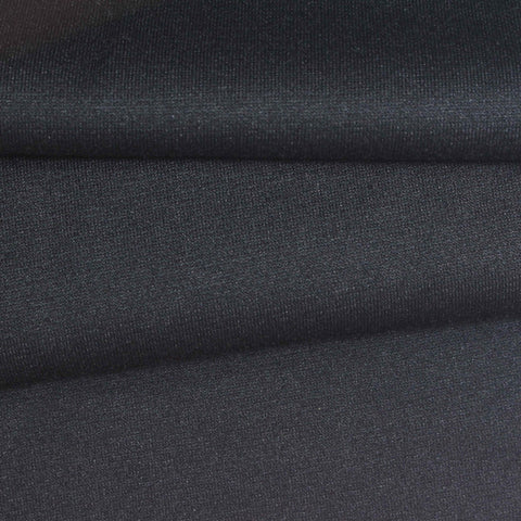 Polyester Viscose Stretch Ponte Knit Fabric, 260 gsm, 165 cm — Navy