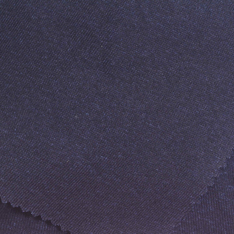 Dark Navy Heather Rib Knit, Cotton