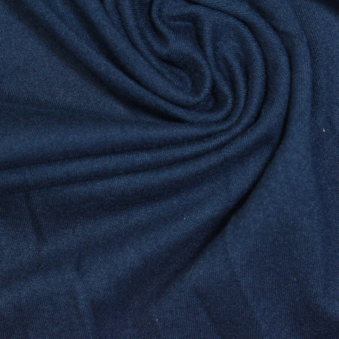 Polyester Stretch Milk Silk Knit Fabric, 230 gsm, 150 cm — Navy
