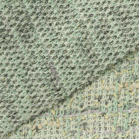 Light Green Marl Bouclé, Cotton-Poly