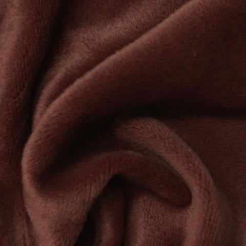 Polyester Stretch Rib Knit Fabric, 251 gsm — Brown