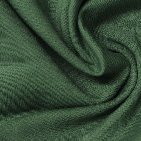 Cotton Nylon Stretch Ponte Knit Fabric, 267 gsm, 150 cm — Green