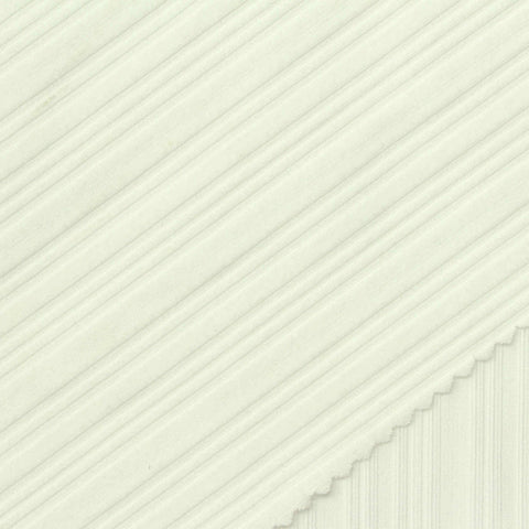 Polyester Stretch Rib Knit Fabric, 200 gsm, 135 cm — Beige