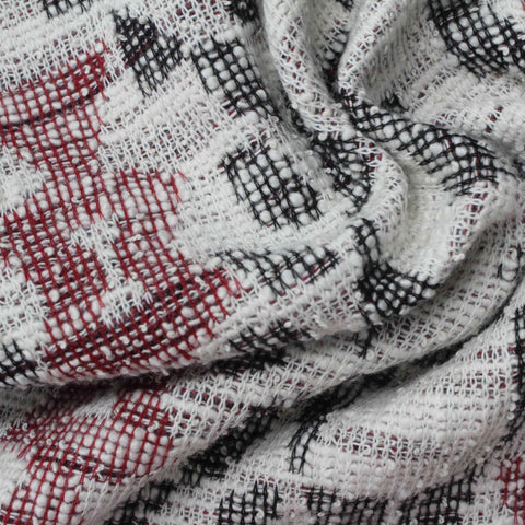 Maroon Fine-Marl Jacquard