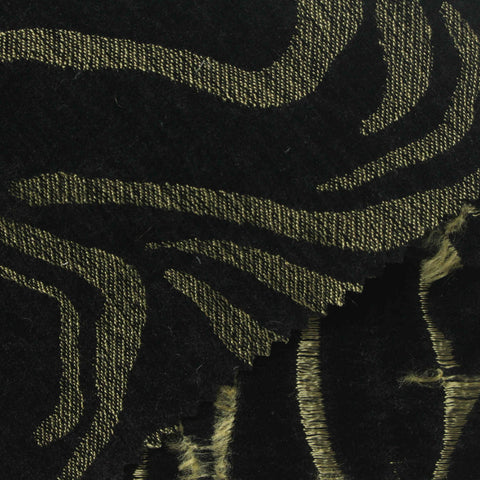 Black Animal Print Chenille, Polyester
