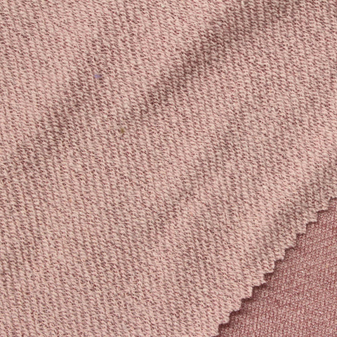 Pink Marl French Terry, Poly-Cotton, 320 gsm