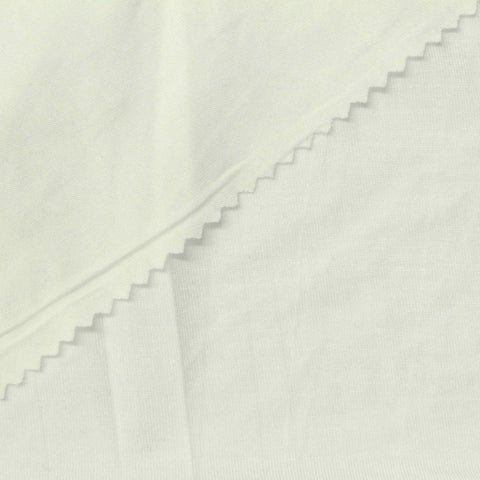 Modal Polyester Spandex Jersey Knit Fabric, 140 gsm, 170 cm — White
