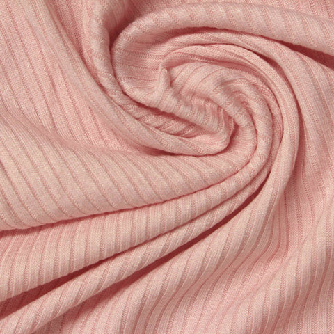 Dusty Pink Rib Knit, Viscose