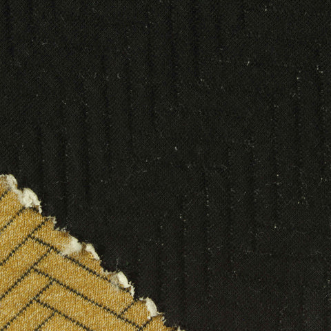 Mustard Herringbone Jacquard, Poly-Cotton