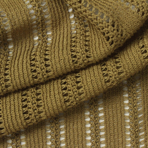 Olive Stripes Warp Knit, Polyester