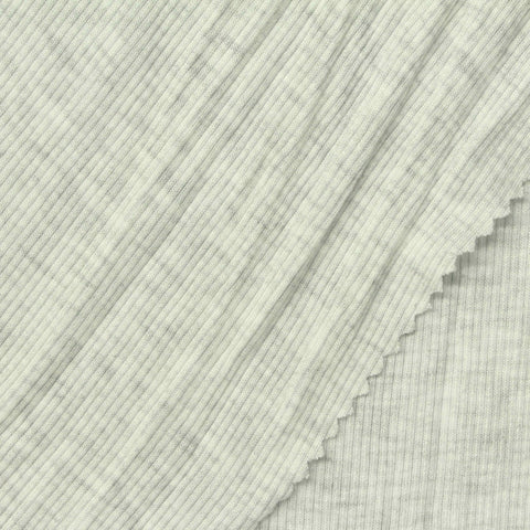 Light Grey Heather Rib Knit, Viscose