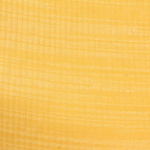 Heathered Yellow Flecks Rib Knit, Poly-Viscose