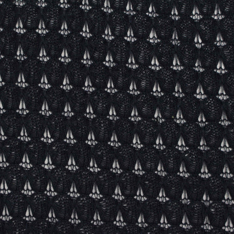 Jacquard Polyester Stretch Knit Fabric, 183 gsm, 157 cm — Black