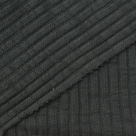 Cotton Stretch Rib Knit Fabric, 260 gsm, 170 cm — Grey