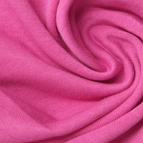 Cotton Polyester French Terry Fabric, 230 gsm, 180 cm — Pink
