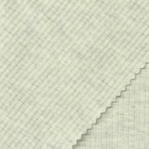 Light Grey Heather Rib Knit, Viscose