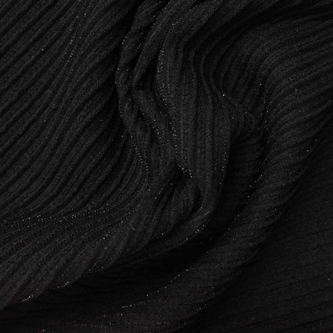 Nylon Stretch Knit Fabric, 257 gsm, 145 cm — Black