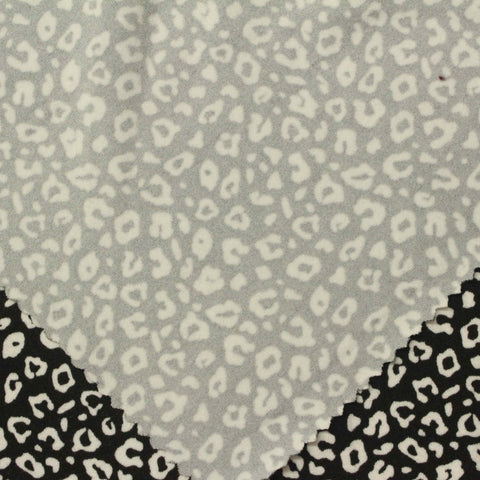 Black Leopard Milk Silk Knit, Polyester, 190 gsm