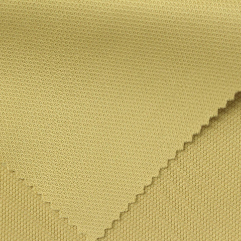 Muted Yellow Grid Waffle Knit, Polyester
