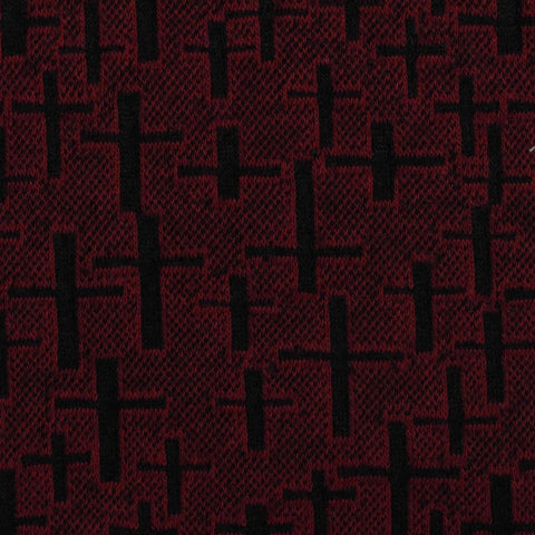 Jacquard Knit Fabric, 225 gsm, 150 cm — Red