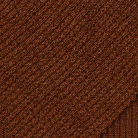Rust Rib Knit, Poly-Viscose