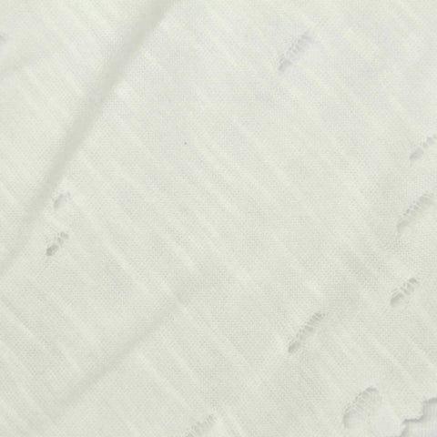 Jacquard 100% Polyester Knit Fabric, 154 gsm, 161 cm — White