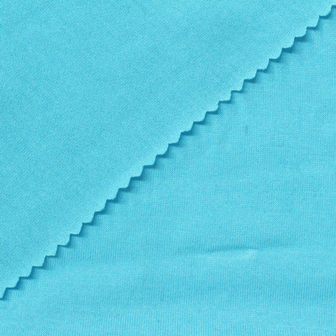 Polyester Viscose Blend Jersey Knit Fabric, 150 gsm, 158 cm — Blue