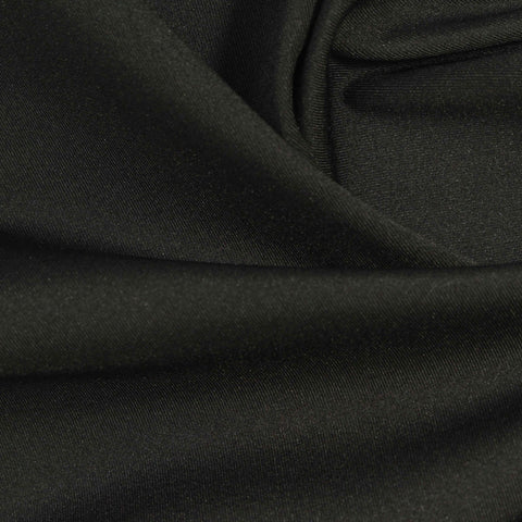 Black Ribbed Knit Sateen, Polyester