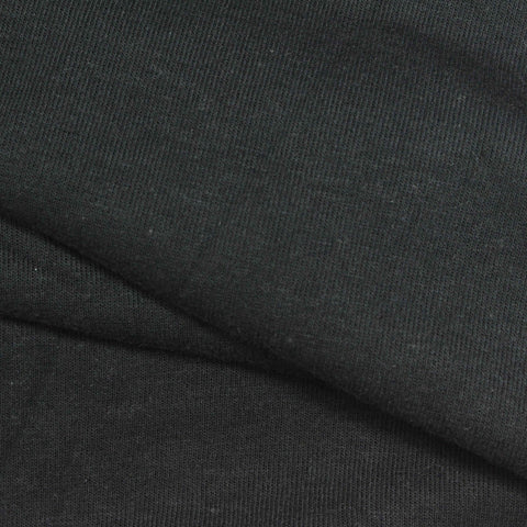 Polyester Cotton Scuba Knit Fabric, 230 gsm, 170 cm — Black