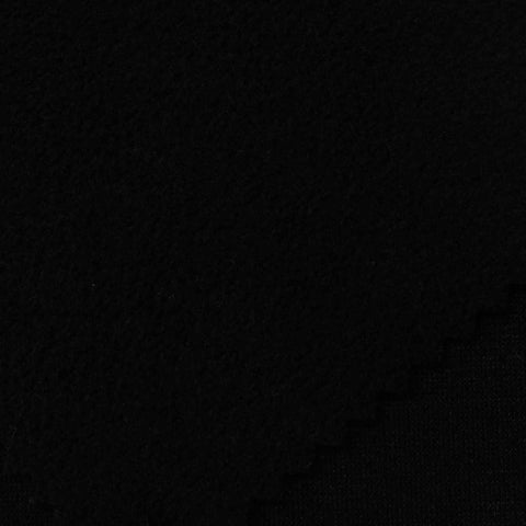 100% Polyester Fleece Fabric, 404 gsm, 150 cm — Black