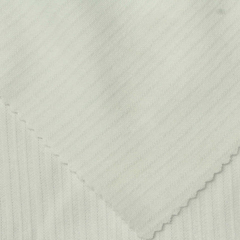 Off-White Stripe Rib Knit, Polyester