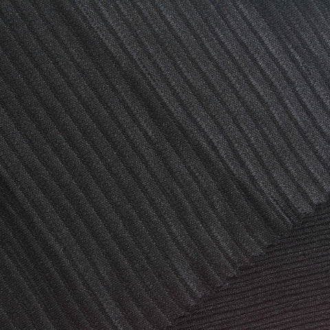 Black Ribbed Rib Knit, Polyester