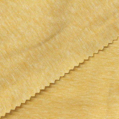 Yellow Marl Piqué Knit, Cotton-Linen