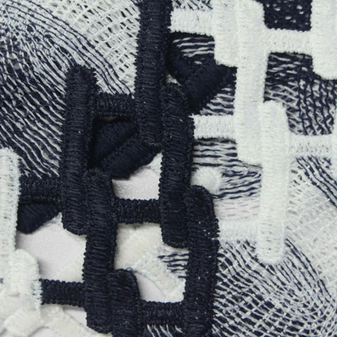 White Geometric Jacquard, Polyester