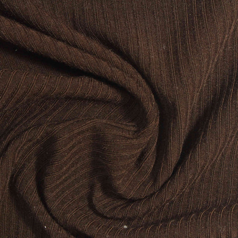 Dark Brown Ribbed Rib Knit, Polyester