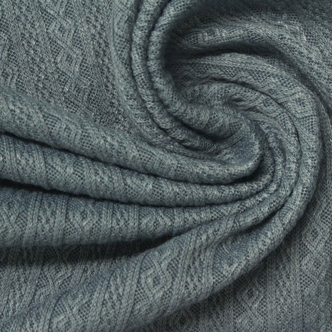 Blue-Grey Vertical-Stripe Jacquard, Polyester