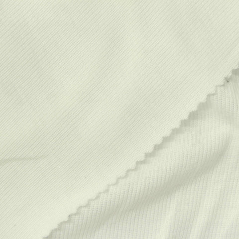 Polyester Stretch Rib Knit Fabric, 190 gsm, 145 cm — Beige