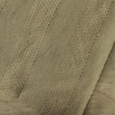 Beige Horizontal-Stripe Chunky Knit, Poly-Viscose, 103 gsm