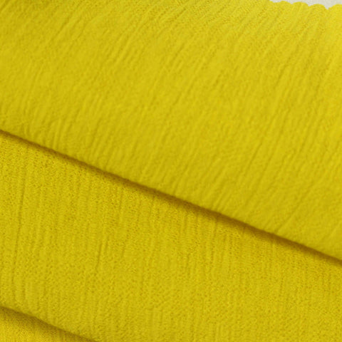 Viscose Nylon Crepe Fabric, 140 gsm, 155 cm — Yellow