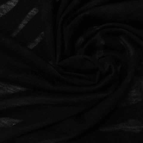 Jacquard Polyester Viscose Knit Fabric, 137 gsm, 160 cm — Black