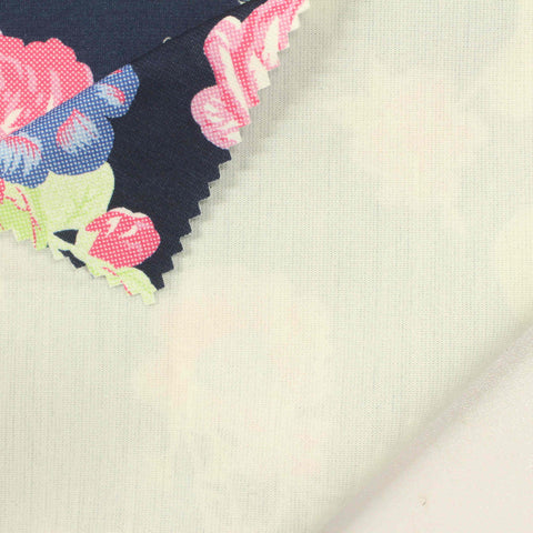 Pink Flowers Ponte Knit, Spandex