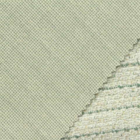 Green Horizontal-Stripe Bouclé, Polyester