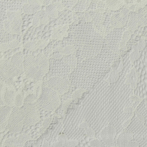 Off-White Floral Lace, Nylon, 80 gsm