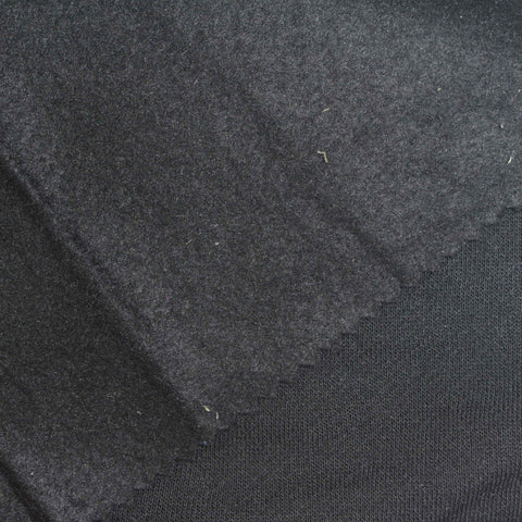 Brushed French Terry Fabric, 280 gsm, 150 cm — Grey