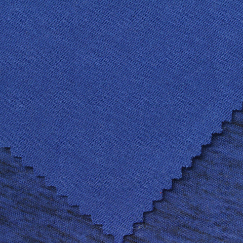 Blue Marl Scuba Knit, Poly-Cotton, 310 gsm