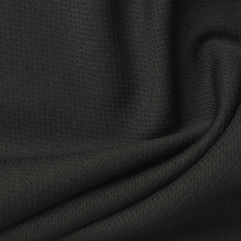 Black Textured Birdseye Knit, Polyester